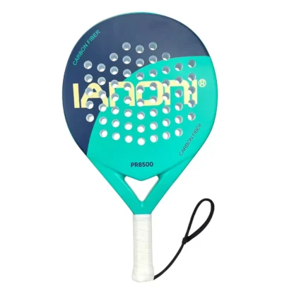 A IANONI PR8500 padel racket stood up on a white background.