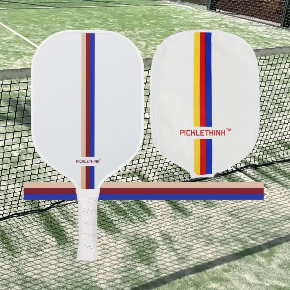PICKLETHINK White Pickleball Paddle with Cover