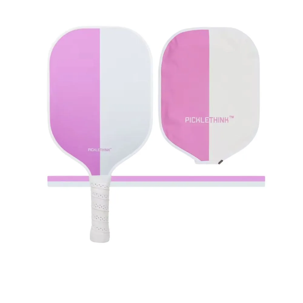 PICKLETHINK Pink Pickleball Paddle with Cover - Image 2