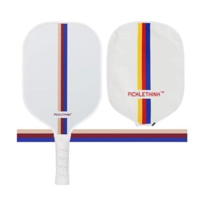 PICKLETHINK White Pickleball Paddle with Cover - Image 2